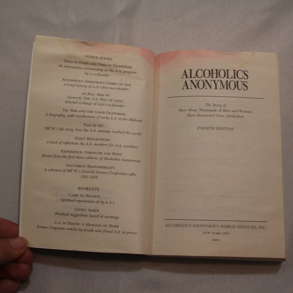 Alcoholics Anonymous Big Book Fourth Edition‎ 2001 Recovery Program Vintage
